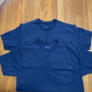 2 - Hanes Comfort Soft Pocket Tees